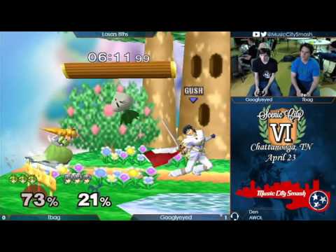 SCS6 - Googlyeyed (Marth) vs Tbag (Peach) - Melee Losers 8ths