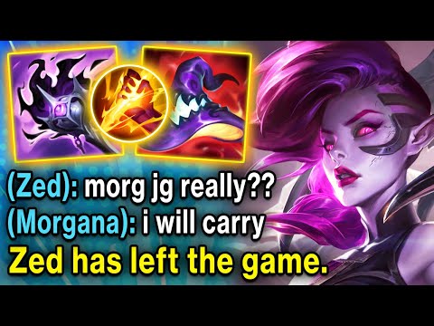 My teammate didn't believe in my Morgana Jungle and left the game.. so I tried to 4vs5