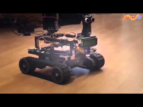 Arduino Autonomous Robot fun, cat insidehot video