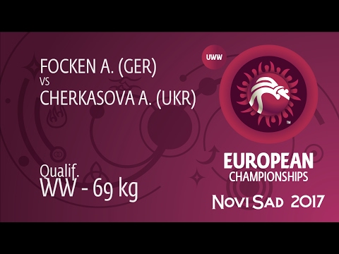 Qual. WW - 69 kg: A. CHERKASOVA (UKR) df. A. FOCKEN (GER) by FALL, 2-2