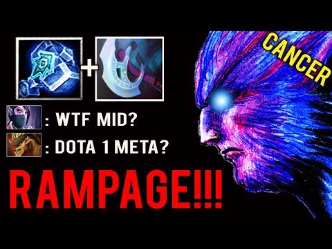DOTA 1 MID HERO IS BACK! Rampage vs Counter Pick Only Gank Crazy Comeback Dota 2