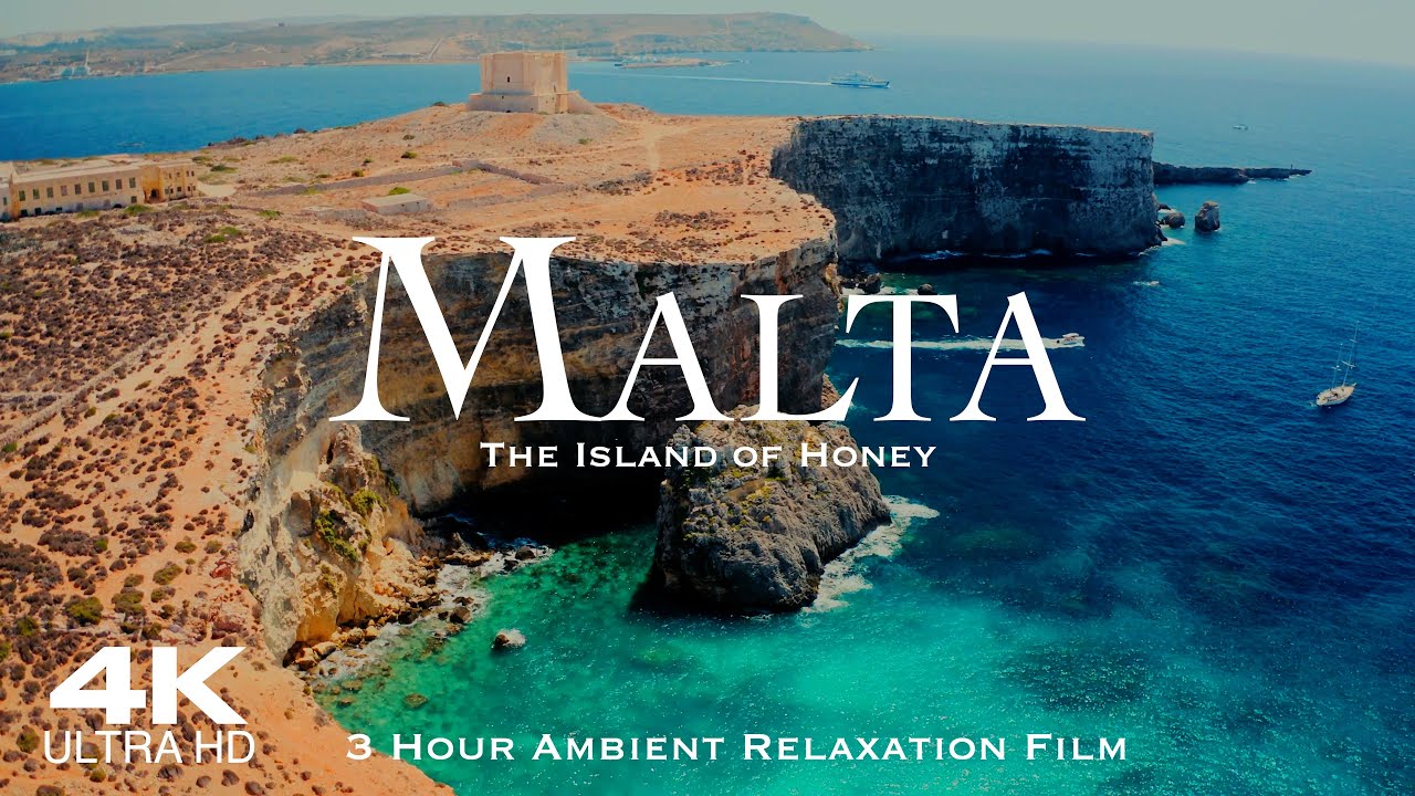 [4K] MALTA 2026 🇲🇹 Drone Aerial, The Island of Honey | 3 Hour Relaxation Film