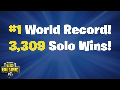 1 world record 3 309 solo wins fortnite live stream - solo fortnite record