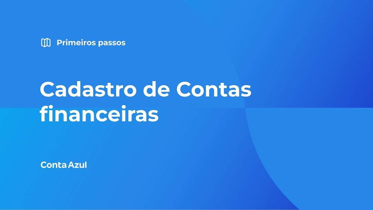 Cadastro de Contas financeiras