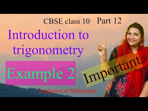 Chapter 8 Introduction to trigonometry Example 2 CBSE class 10 in Malayalam