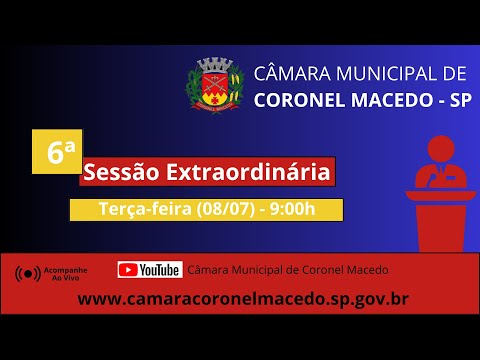 11ª SESSÃO LEGISLATIVA ORDINÁRIA - CÂMARA MUNICIPAL DE CORONEL MACEDO