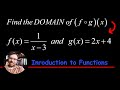 Domain of a Composition of Functions (f o g)(x)