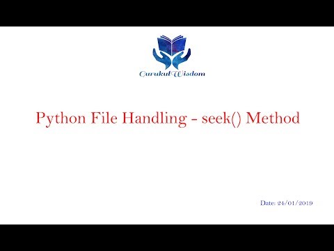 103 Python File Handling Seek Method