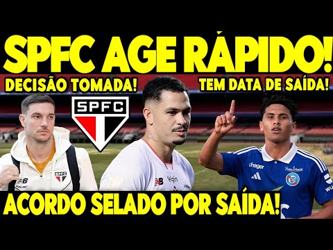 A TORCIDA DO SPFC FOI PEGA DESPREVENIDA POR ESSA NOTÍCIA! SPFC FECHA ACORDO POR SAÍDA IMEDIATA!