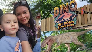 Sixflags Dino Adventure mother and son