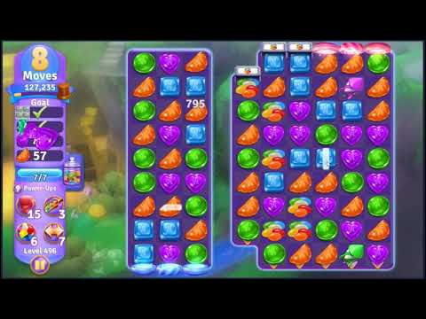 Wonka's World of Candy Level 496 - NO BOOSTERS + FULL STORY 🍫 | SKILLGAMING ✔️