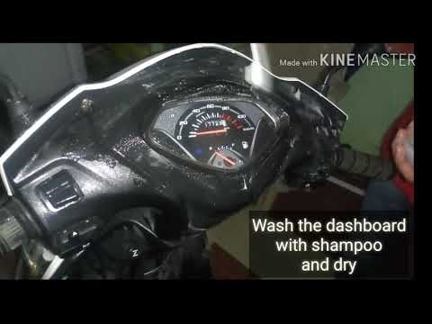 How to polish Honda Activa dashboard