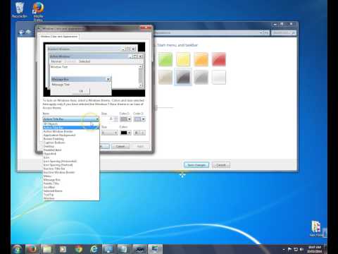 How to change window color in windows 7