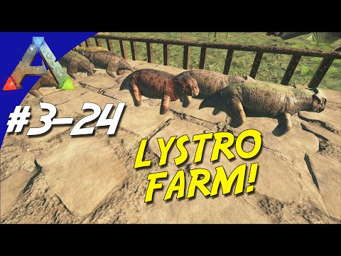 ARK Survival Evolved Dansk Sæson 3 - Ep 24 - LYSTROSAURUS FARM(The Center Map)