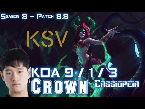 KSV Crown CASSIOPEIA vs RYZE Mid - Patch 8.8 KR Ranked