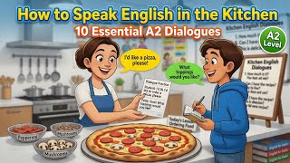 How to Speak ENGLISH in the Kitchen: 10 Essential A2 Dialogues