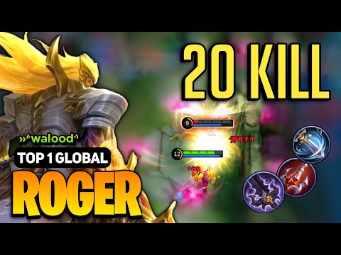 Roger Best Build 2023 [ Roger Top 1 Global Gameplay ] By »⸄walood⸅ - Mobile Legends