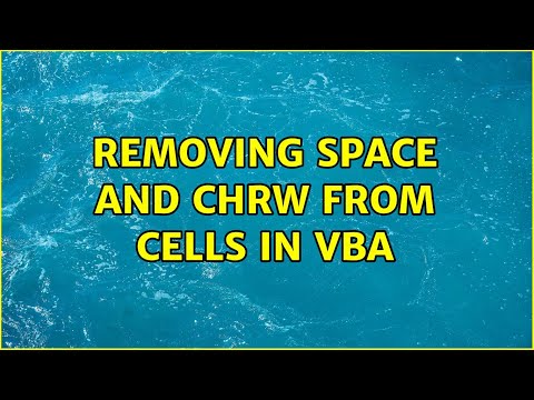Removing space and ChrW from cells in VBA (2 Solutions!!)