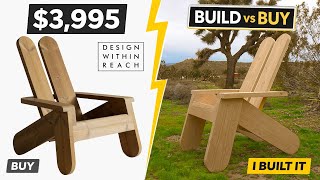 Build vs Buy: DIY Modern Outdoor Adirondack Chair
