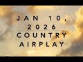 Billboard Top 60 Country Airplay Jan 10 2026