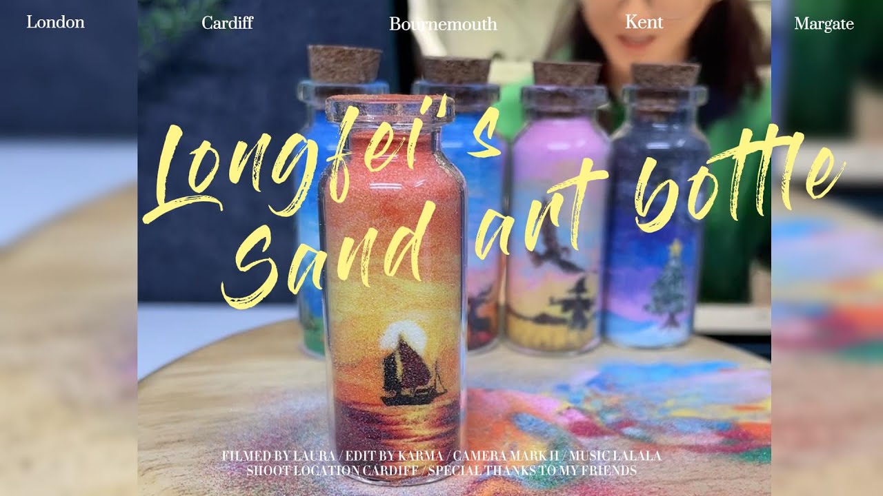 How to draw A sailboat with sand in bottle ｜sandart |sand painting |沙瓶画｜サンドぺインテイング｜