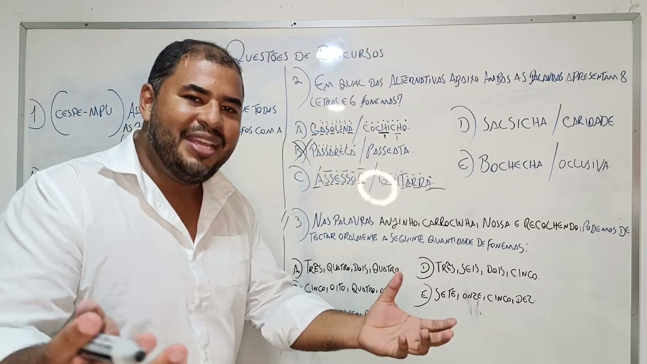 QUESTÕES DA AULA DE FONOLOGIA/FONÉTICA