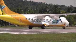 preview picture of video 'Cebu Pacific ATR 72-500 RP-C7258 take off @ Caticlan/Boracay airport. FULL HD 1080P'