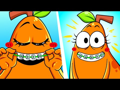 Extraños trucos de belleza para chicas inteligentes || Liza comienza a usar frenillos | Pareja Pera