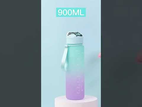 Plastic rainbow bottles - set of 3, capacity: 1000 ml