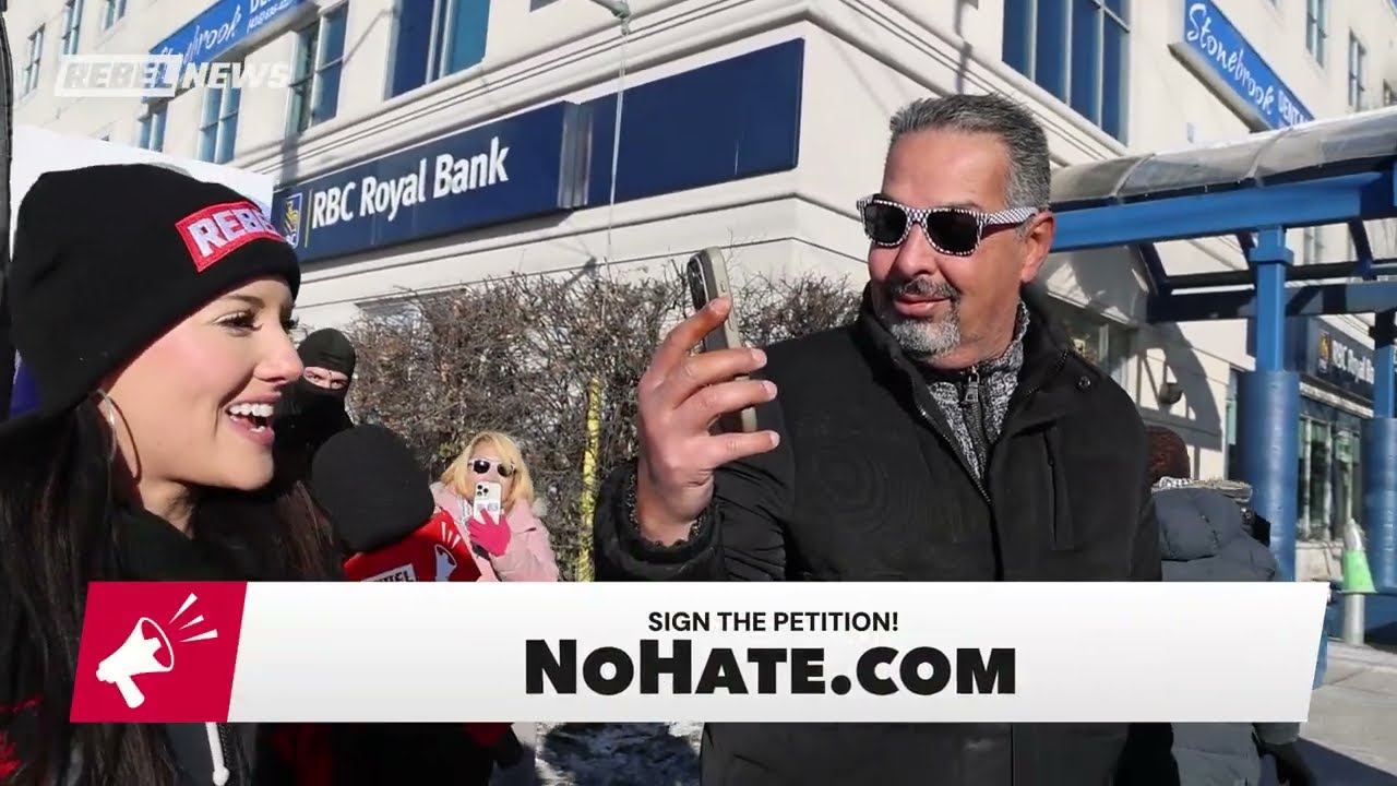 Why are anti-Israel protesters at the Toronto public Menorah lighting? Rebel News tries to find out