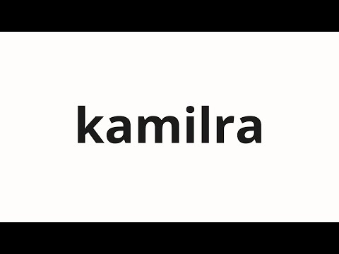 How to pronounce kamilra | 카밀라 (Camilla in Korean)