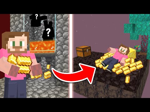 Building A GOLD Farm In Minecraft Skyblock 1.16