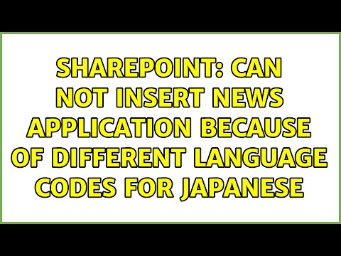 Sharepoint: Can not insert news application because of different language codes for japanese