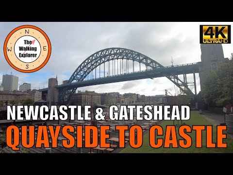 Newcastle & Gateshead | Quayside to Castle Walking Tour | July 2021 | 4K | CC