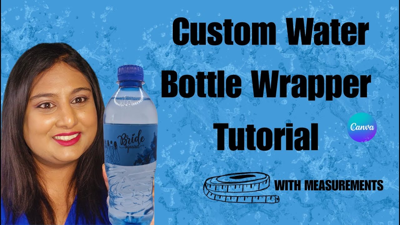 DIY Water Bottle Labels in Canva + FREE Measurements & Template!