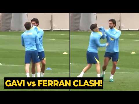 Gavi and Ferran fight each other in final training ahead of Atlético Madrid