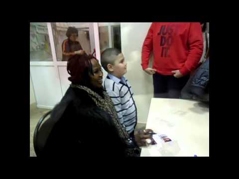 Paulette McWilliams after the  show with jazz band Vizit in Nizhnekamsk, Russia