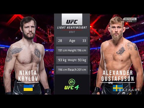 Nikita Krylov vs Alexander Gustafsson full fight