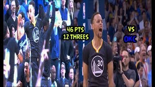 MVP Stephen Curry Full 46 Pts vs OKC - 12 Threes & Game Winner! Feb 27, 2016