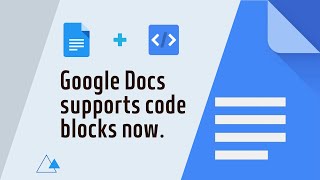 Google Docs supports code blocks now.
