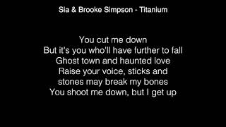 Sia &amp; Brooke Simpson - Titanium Lyrics ( The Voice 2017 )