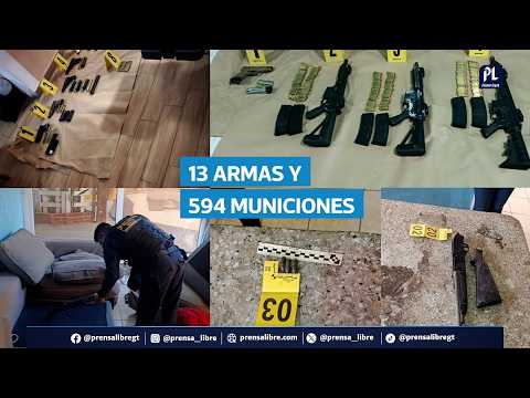 Golpe a “Los Tambora” en Sanarate: PNC localiza 13 armas y casi 600 municiones