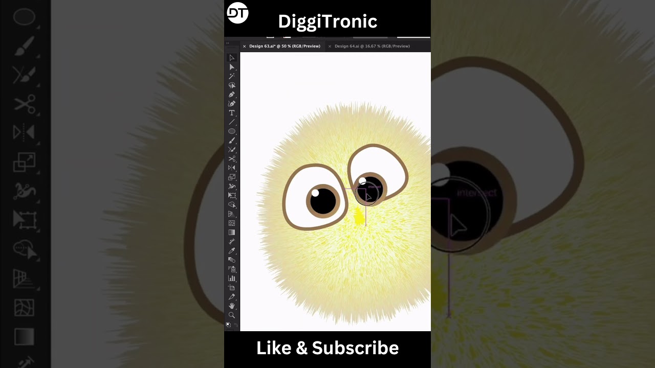 Illustrator Tutorial: How to Draw a Cute Bird Using Basic Shapes!  #diggitronic