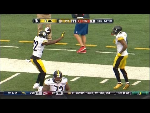 William Gay gets flagged for touchdown celebration.  HD