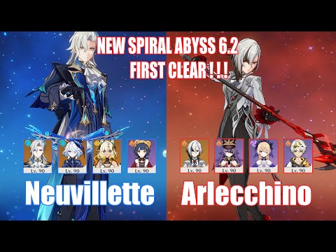 C1 Neuvillette & C0 Arlecchino Overload | NEW Spiral Abyss 6.2 | Genshin Impact