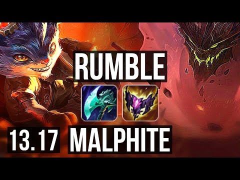RUMBLE vs MALPHITE (TOP) | 4/1/6, 900+ games | KR Diamond | 13.17