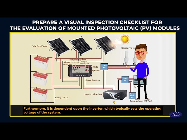 Carryout visual inspection of photovoltaic modules