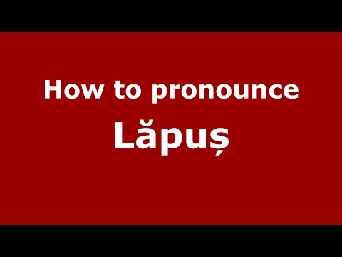 How to pronounce Lăpuș (Romanian/Romania) - PronounceNames.com