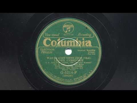 Saxophonorch. Dobbri: Was braucht denn jede Frau leider unbedingt (Max Mensing, 1930)