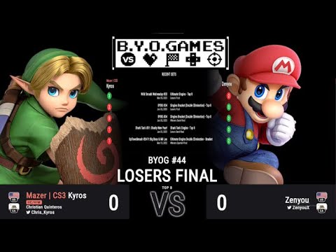 BYOG #44 | Kyros (Young Link) Vs. Zenyou (Mario, Sephiroth) | Top 8 Losers Final
